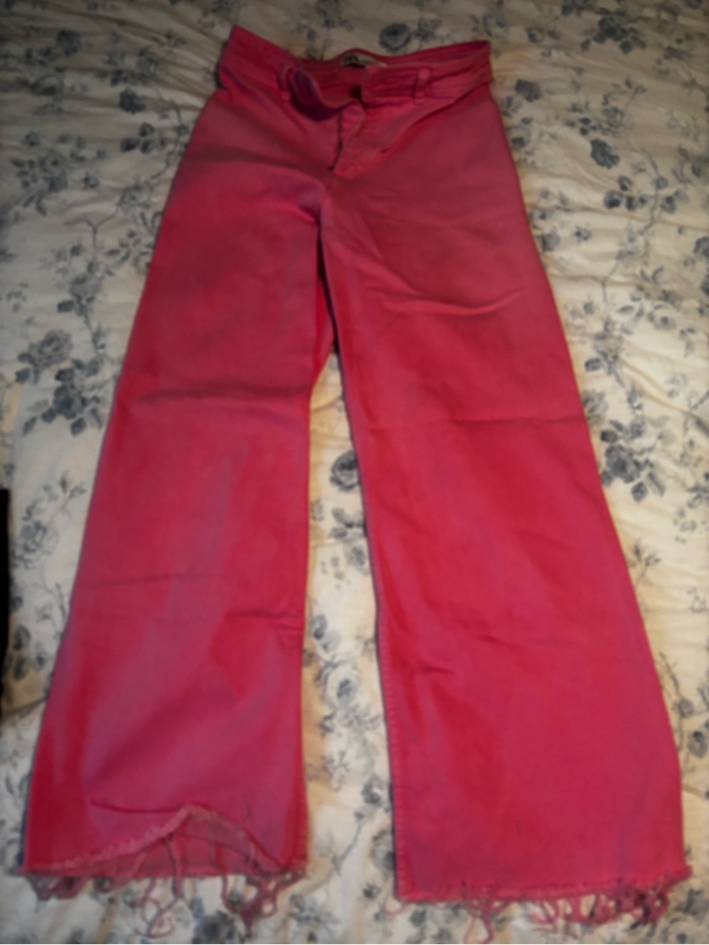 Zara Bright Pink Wide-Leg Pants